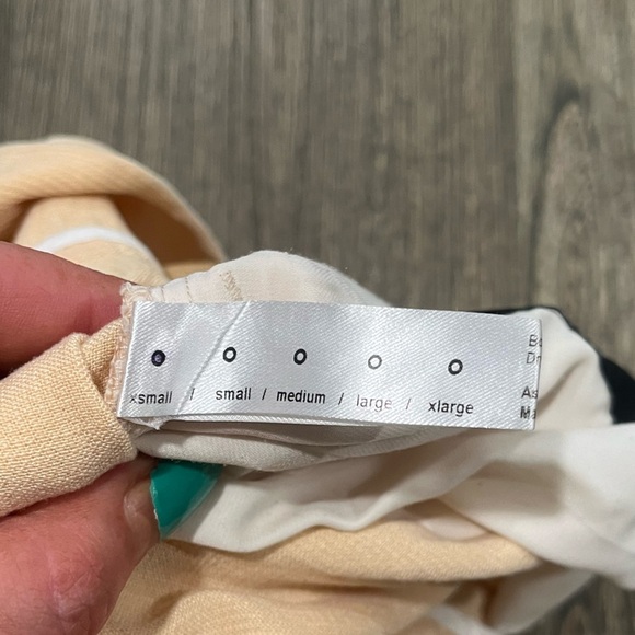 Assembly Womens Wide Leg Corduroy Pants High Rise Raw Hem Rayon Cream Size XS - Picture 9 of 12